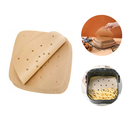 Air Fryer Parchment Paper Liners - Non-Stick, Waterproof, Heat Resistant